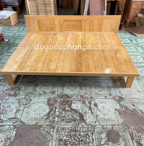 Ghế Giường Gấp Đa Năng Gỗ Sồi 1m4x1m9 Màu Tự Nhiên Giá Rẻ 