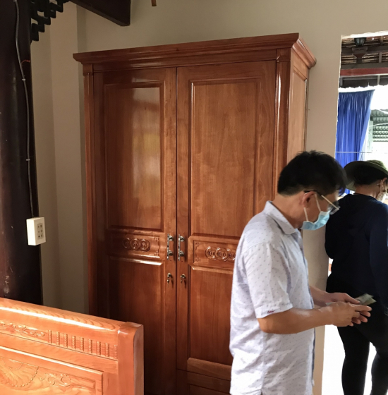 Tủ quần áo gỗ xoan đào 2 cánh - 1m2 giá rẻ 