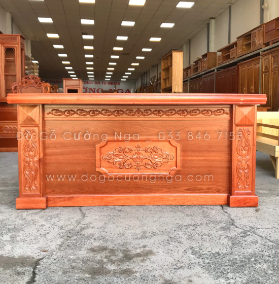Bàn Làm Việc Giám Đốc Gỗ Xoan Đào Tự Nhiên 1m6 - BLV 06