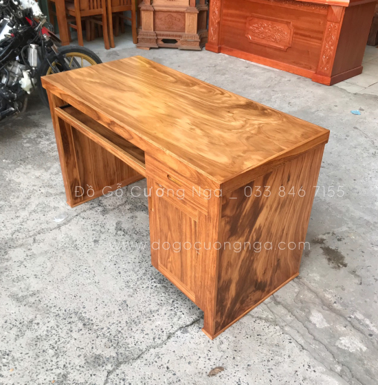 Bàn Làm Việc Gỗ Hương Xám - Bàn Vi Tính Giá Rẻ 