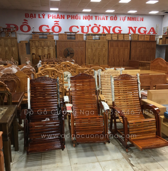 Ghế Dây Thư Giãn Gỗ Gõ Đỏ Cao Cấp - 3 Dây