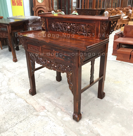 Bàn thờ gia tiên gỗ Muồng 2 tầng BT 09 - giá rẻ 