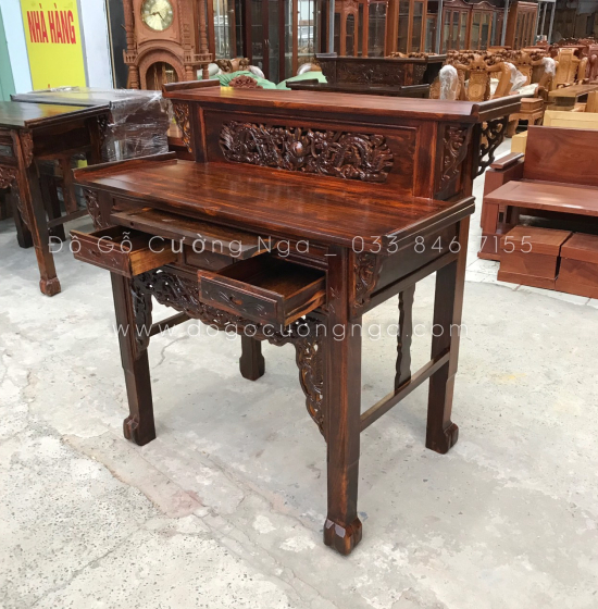 Bàn thờ gia tiên gỗ Muồng 2 tầng BT 09 - giá rẻ 