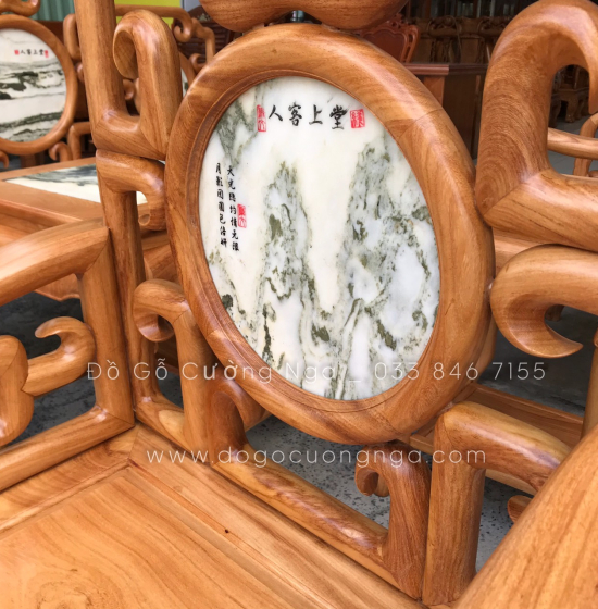 Bộ Salon Gỗ Gõ Đỏ Tay Móc Cao Cấp