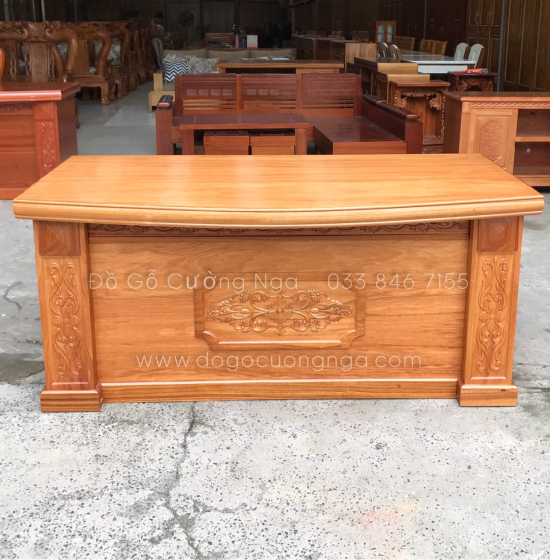 Bàn Làm Việc Giám Đốc Gỗ Gõ Đỏ 1m6 Hiện Đại Giá Rẻ - BLV 07