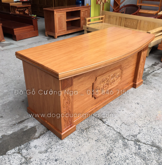 Bàn Làm Việc Giám Đốc Gỗ Gõ Đỏ 1m6 Hiện Đại Giá Rẻ - BLV 07