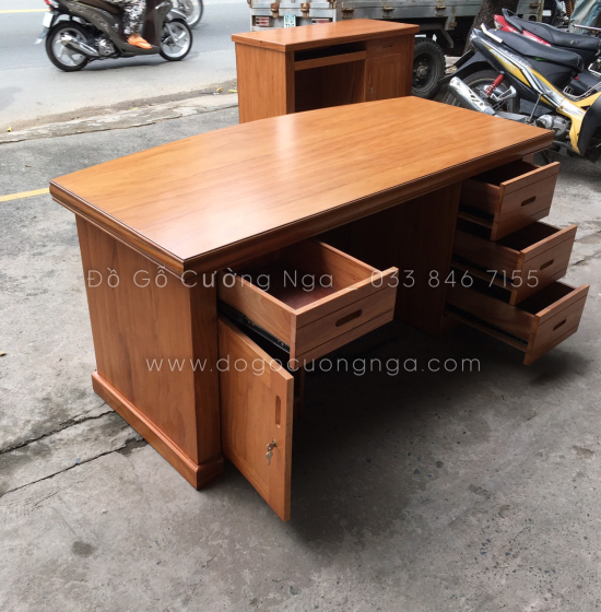 Bàn Làm Việc Giám Đốc Gỗ Gõ Đỏ 1m6 Hiện Đại Giá Rẻ - BLV 07