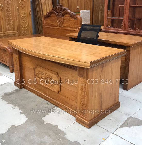 Bàn Làm Việc Giám Đốc Gỗ Gõ Đỏ 1m6 Hiện Đại Giá Rẻ - BLV 07