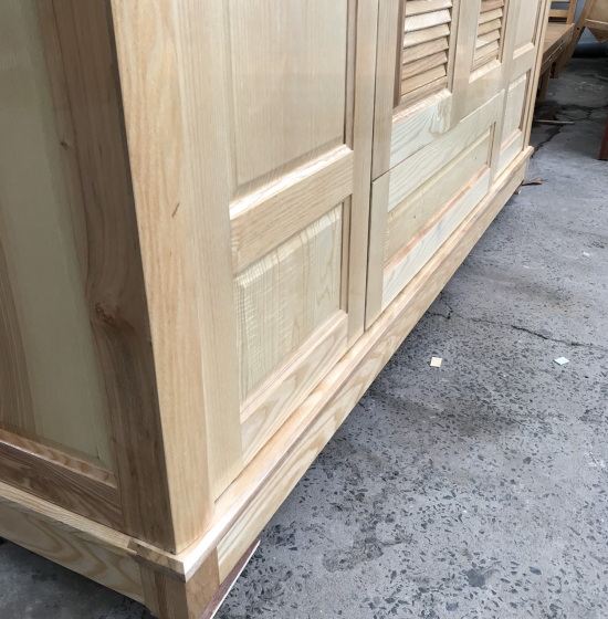 Tủ qần áo gỗ sồi ng 4 cánh lá sách hiện đại 