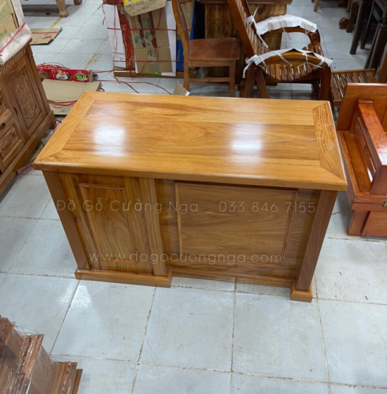 Bàn Làm Việc Gỗ Gõ Đỏ Cao Câp 1m2 - BLV 05