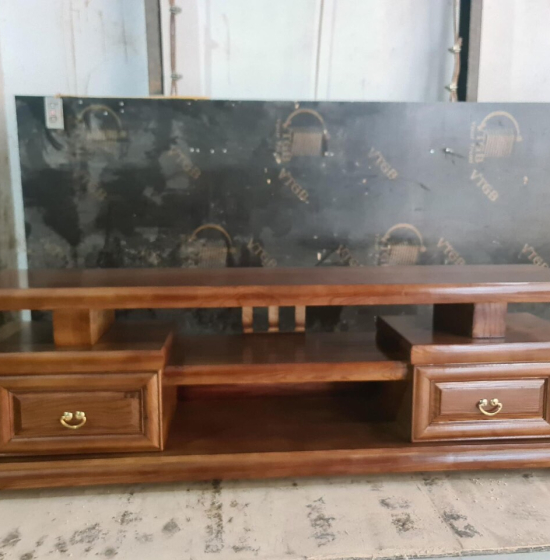 Kệ Tivi Gỗ Sồi Nga Màu Óc Chó Kiểu Nhật Giá Rẻ KG 039