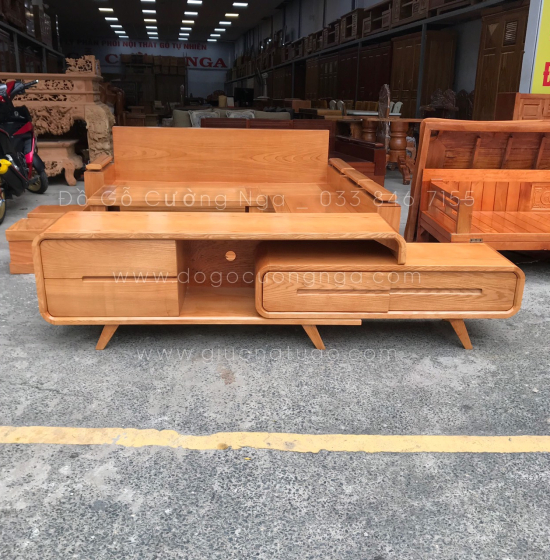 Kệ Tivi Gỗ Sồi Nga Thông Minh Giá Rẻ KG 037