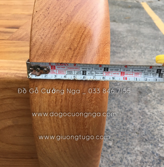 Giường gỗ gõ đỏ cao cấp vạt phản thưa - mẫu hoa hồng 