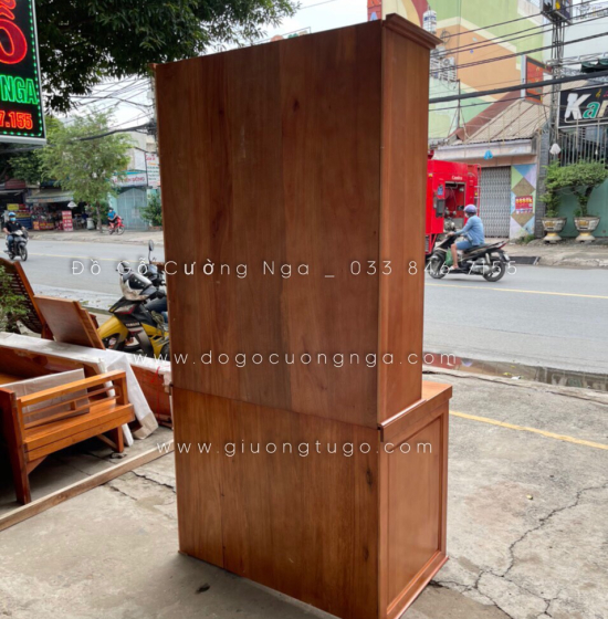 Bàn Học Sinh Gỗ Xoan Đào 1m Kèm Giá Sách