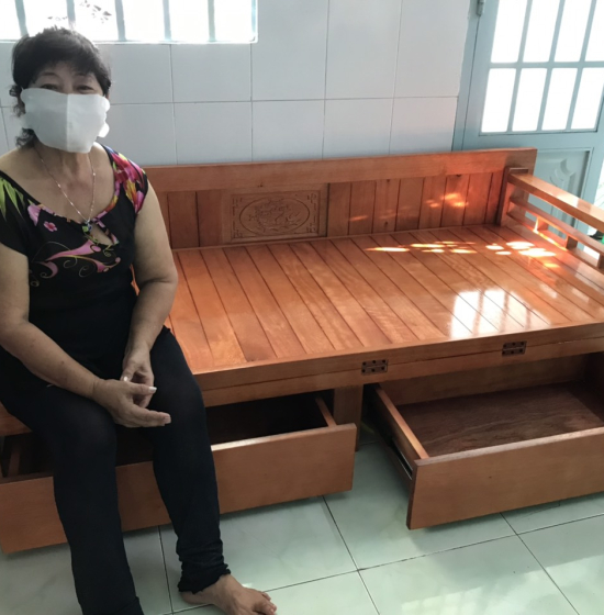 Giường Gấp Gỗ Sồi 2 Ngăn Kéo 1m6x2m - Màu Xoan Giá Rẻ 