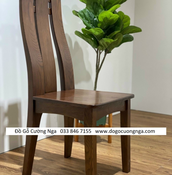 Bộ bàn ăn gỗ sồi nga 6 ghế - mặt đá cao cấp - hiện đại 