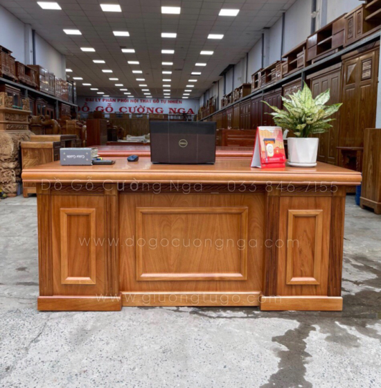 Bàn Làm Việc Giám Đốc Gỗ Gõ Đỏ 1m6 Cao Cấp - Mẫu Bắt Chỉ 