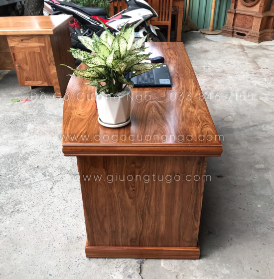 Bàn Làm Việc Giám Đốc Gỗ Hương Xám 1m6 Cao Cấp 