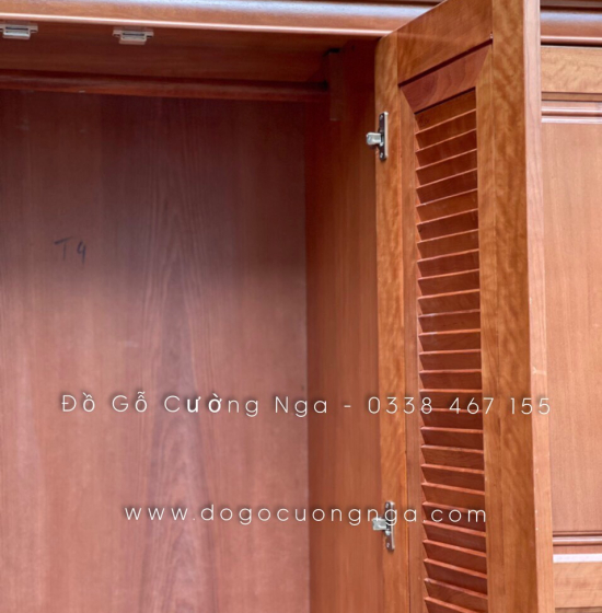 Tủ quần áo gỗ xoan đào 3 cánh cao cấp 