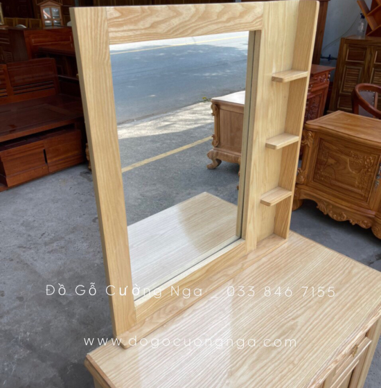 Bàn Trang Điểm Gỗ Sồi Nga 80cm Đẹp Giá Rẻ TĐ 027
