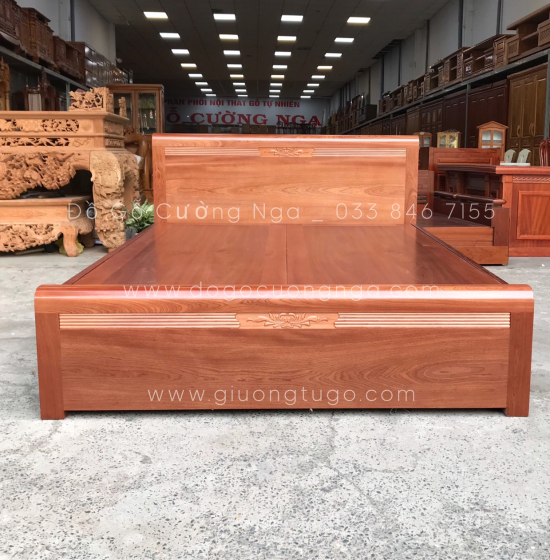 Giường ô kéo gỗ xoan đào phản liền cao cấp 