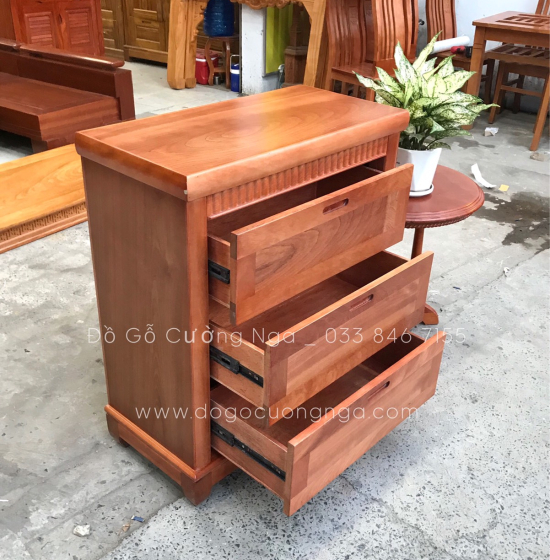 Tủ ngăn kéo gỗ xoan đào 80cm - tủ đựng quần áo em bé 