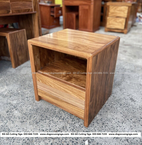 Tủ táp đầu giường gỗ hương xám hiện đại