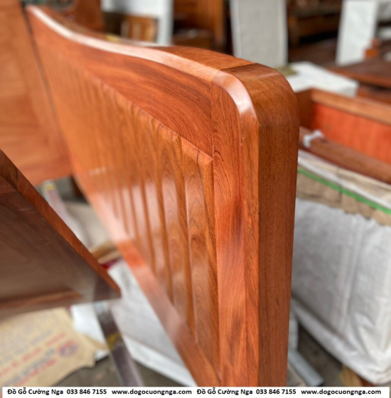 Giường nhật gỗ hương đá vạt phản liền hiện đại 