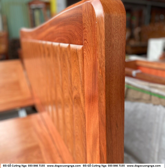 Giường nhật gỗ hương đá vạt phản liền hiện đại 