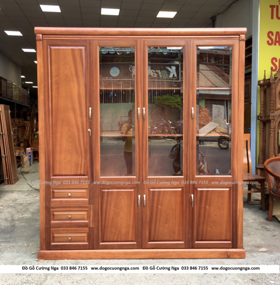 Tủ Hồ Sơ Đựng Sách Gỗ Xoan Đào 1m86 Đẹp Giá Rẻ 