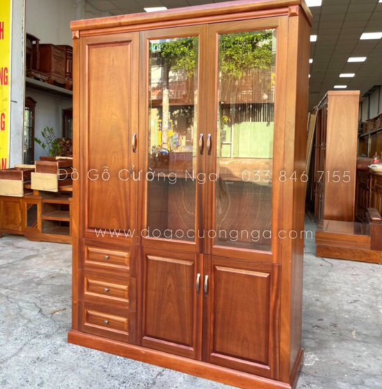 Tủ Hồ Sơ Tủ Sách Gỗ Xoan Đào 1m4 Hiện Đại Giá Rẻ