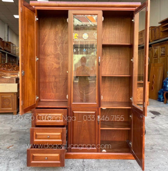 Tủ Hồ Sơ Tủ Sách Gỗ Xoan Đào 1m4 Hiện Đại Giá Rẻ