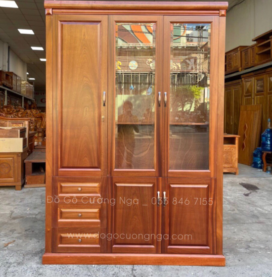 Tủ Hồ Sơ Tủ Sách Gỗ Xoan Đào 1m4 Hiện Đại Giá Rẻ