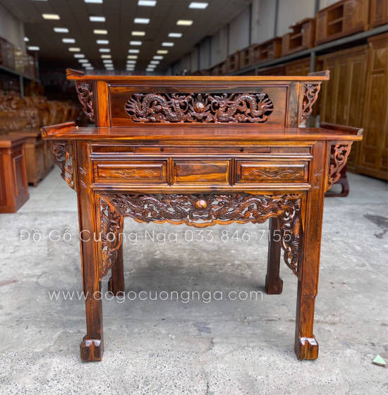 Bàn thờ gia tiên gỗ Muồng 2 tầng BT 09 - giá rẻ 