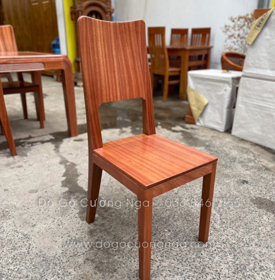 Bộ bàn ăn gỗ Xoan Đào 6 ghế cao cấp - chân soi BG 028