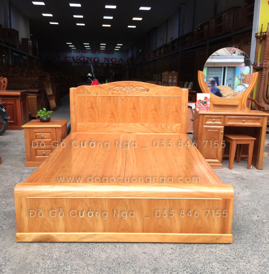 Bộ Combo Phòng Ngủ Gỗ Gõ Đỏ Sang Trọng CB 19.5