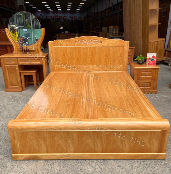 Bộ Combo Phòng Ngủ Gỗ Gõ Đỏ Sang Trọng CB 19.5