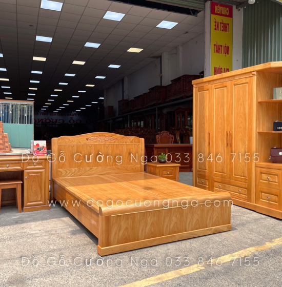 Tủ quần áo gỗ gõ đỏ 1m9 hiện đại - vế phải 