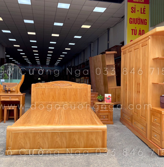 Bộ Combo Phòng Ngủ Gỗ Gõ Đỏ Hiện Đại CB 19.4