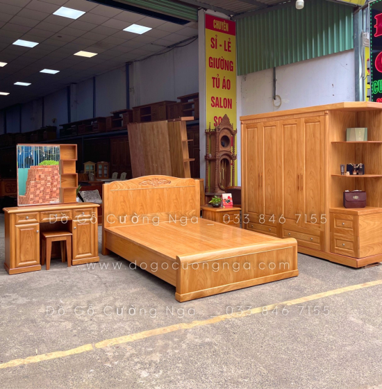 Tủ quần áo gỗ gõ đỏ hiện đại 2m3 - vế phải 