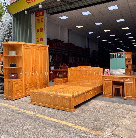 Tủ quần áo gỗ gõ đỏ 1m9 - vế phải 