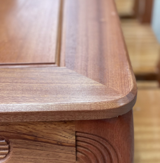 Bộ bàn ăn mặt đá 6 ghế gỗ Xoan Đào cao cấp - Ghế chữ T 