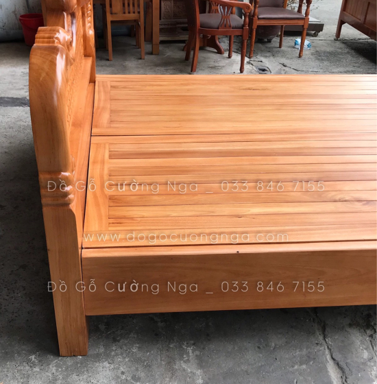 Giường Ngủ Gỗ Gõ Đỏ Cao Cấp Mẫu Tân Cổ Điển Sang Trọng