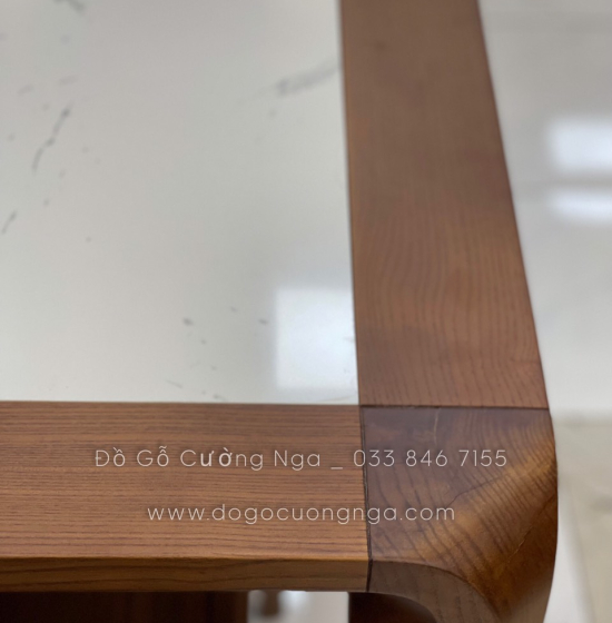 Bộ bàn ăn gỗ sồi nga 6 ghế - lau màu óc chó đẹp BG 065