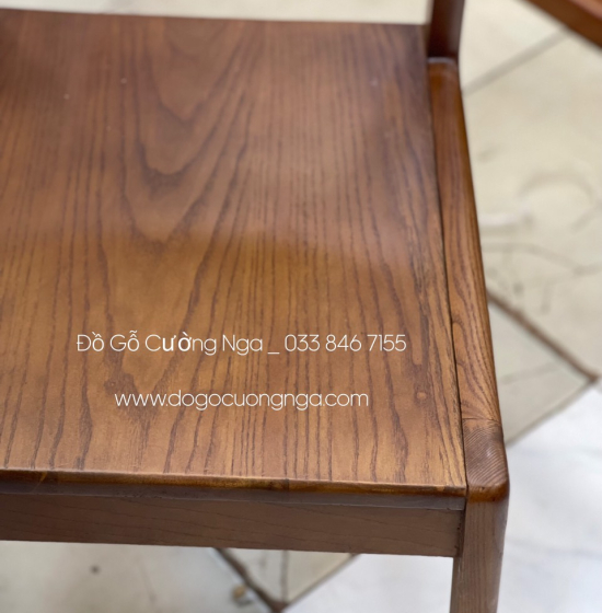 Bộ bàn ăn gỗ sồi nga 6 ghế - lau màu óc chó đẹp BG 065