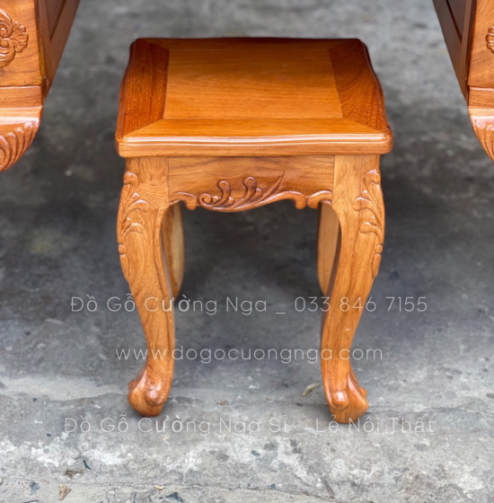 Bàn Phấn Trang Điểm Gỗ Gõ Đỏ 1m2 Cao Cấp - TĐ 04
