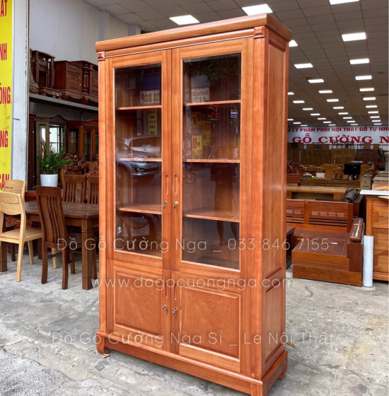 Tủ Sách - Tủ Hồ Sơ Gỗ Xoan Đào 1m2 Đẹp Giá Rẻ 