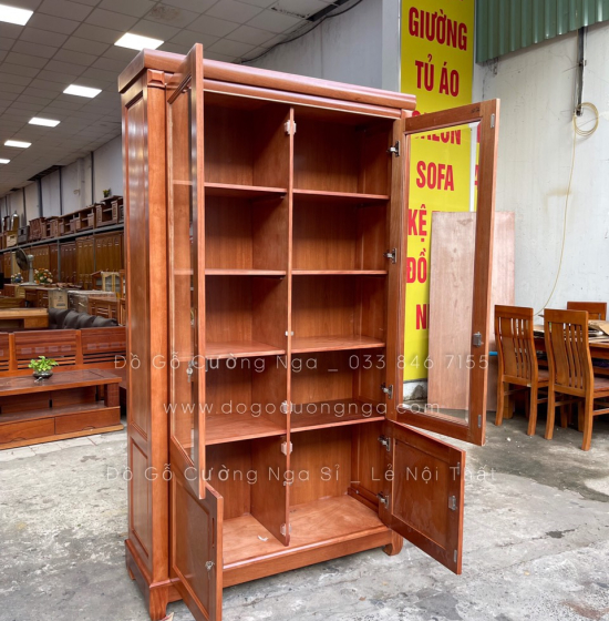 Tủ Sách - Tủ Hồ Sơ Gỗ Xoan Đào 1m2 Đẹp Giá Rẻ 