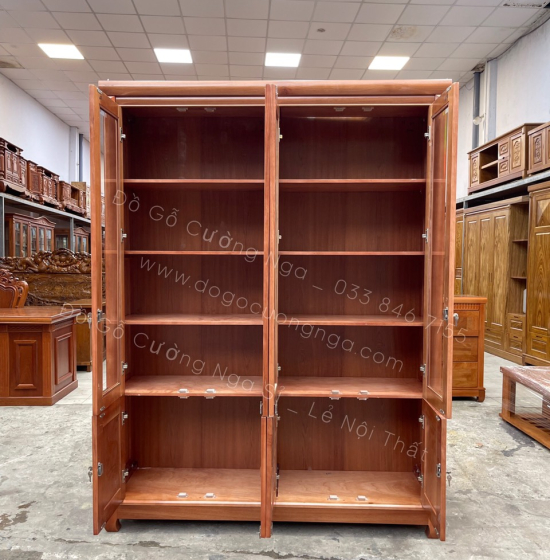 Tủ Sách Gỗ Xoan Đào 1m6 Cao Cấp Đẹp 