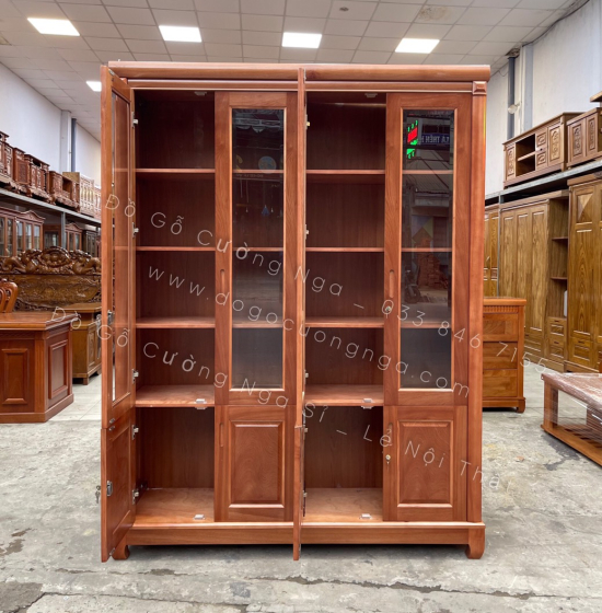 Tủ Sách Gỗ Xoan Đào 1m6 Cao Cấp Đẹp 